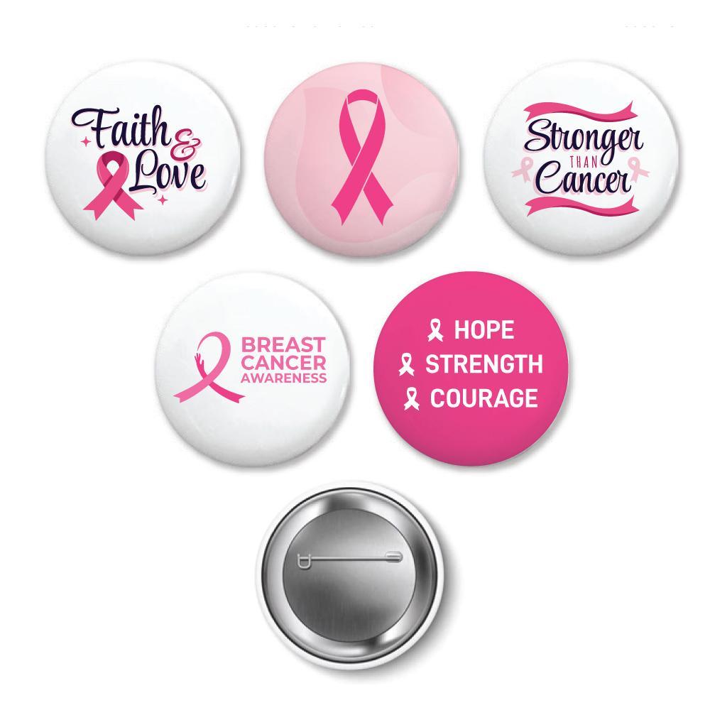 Custom Breast Cancer Awareness Button Badges Online